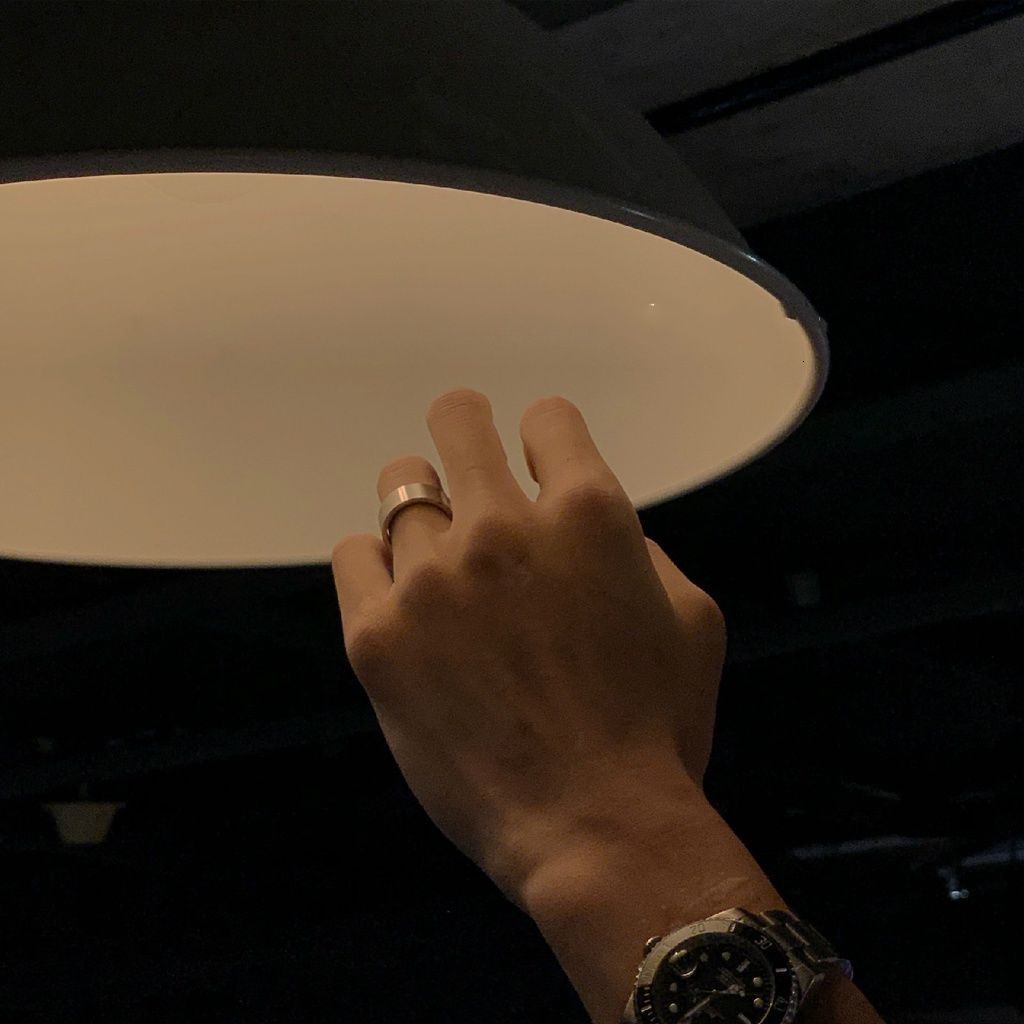 Nhẫn Bằng Thép Titan Màu Trơn Thiết Kế Đơn Giản Phong Cách Hàn Quốc Cho Nam Và Nữ