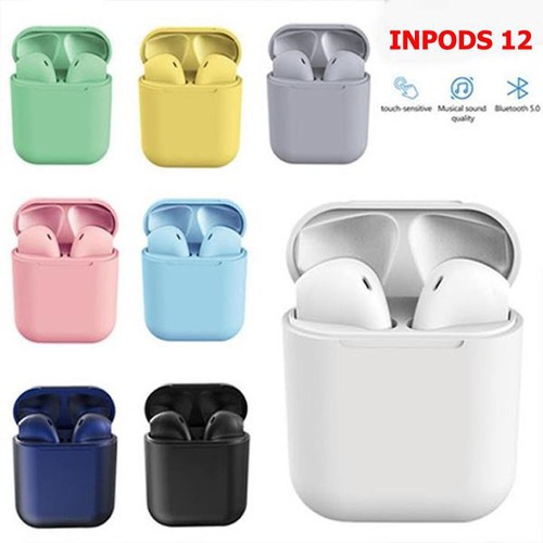 Tai Nghe Bluetooth blutooth Không dây i12 Inpods 12 giống Airpods dùng cho iphone, android có mic chống ồn giá rẻ