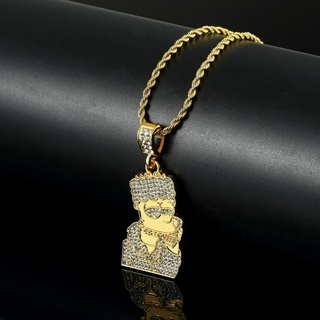 Dây Hợp Kim Chuyền Mặt Simpson Phong Cách Hip Hop Cá Tính