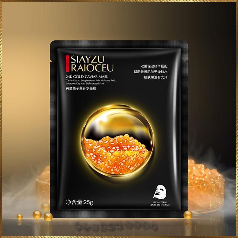 Mặt nạ Trứng Cá Vàng Siayzu Raioceu Gold Caviar Mask dưỡng ẩm kiểm soát dầu săn chắc da SGC8