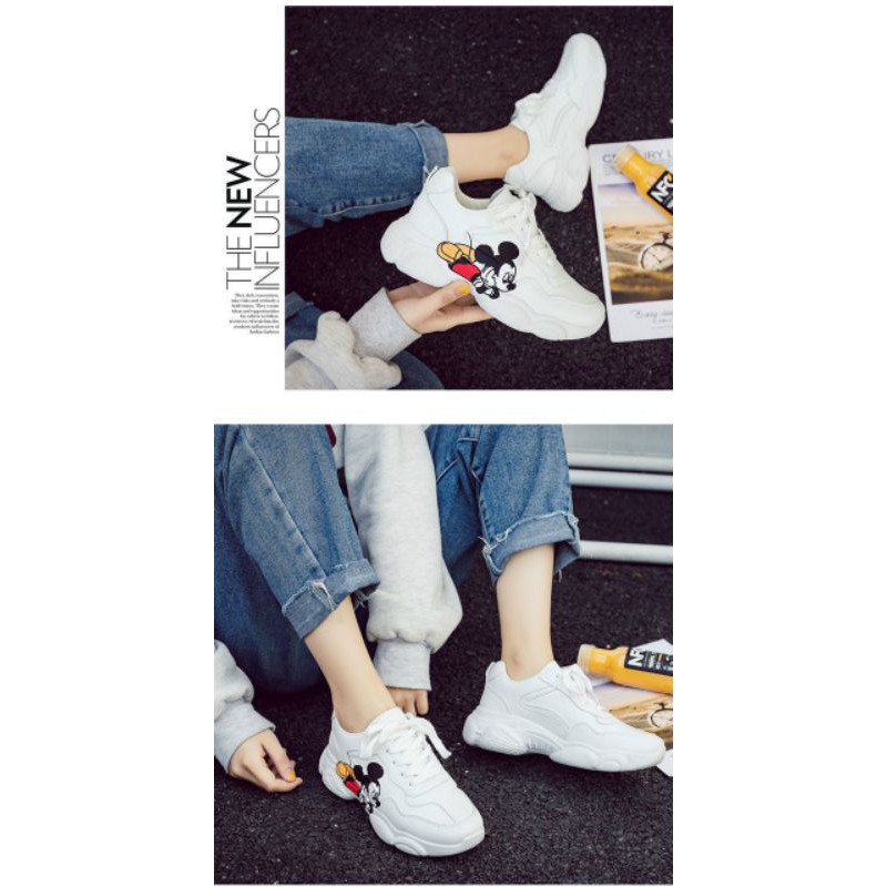 Giày nữ 👟 Freeship 👟 Giày thể thao hình chuột Mickey độn 5cm siêu êm | BigBuy360 - bigbuy360.vn