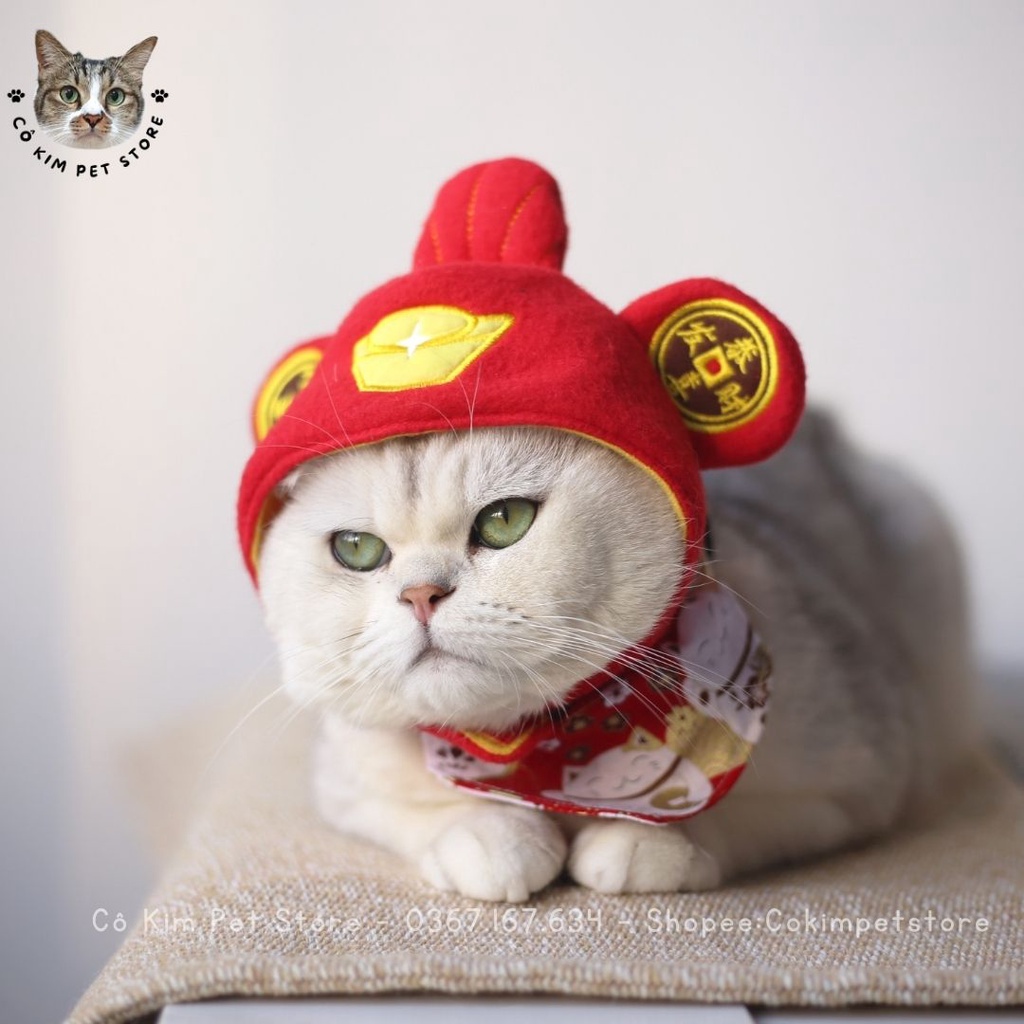 Mũ Cho Chó, Mũ Cho Mèo Dễ Thương Điều Chỉnh Kích Thước