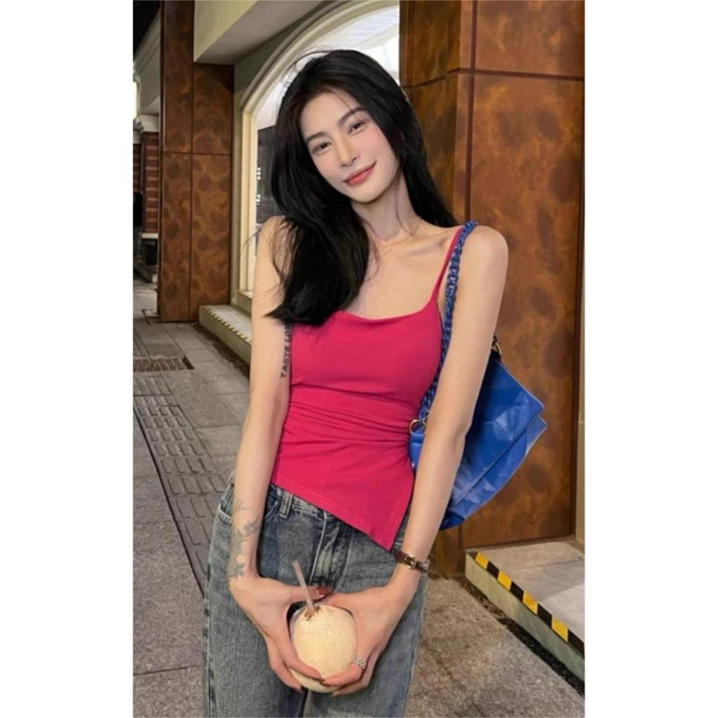 Áo Hai Dây Xẻ Tà Kiểu Hàn Quốc Thời Trang Cho Nữ