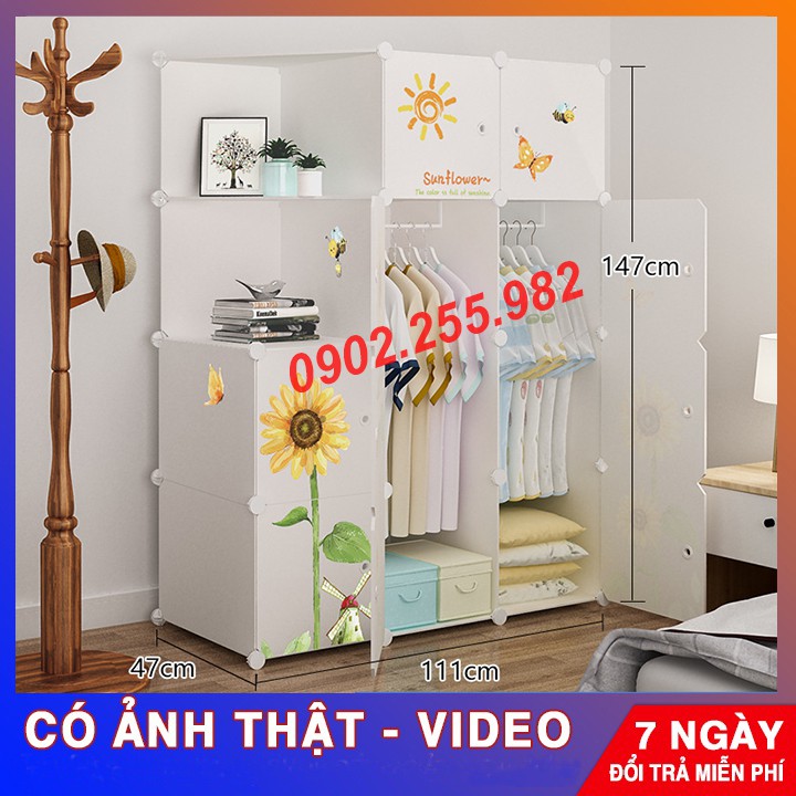 [THANH LÝ ] - TỦ NHỰA LẮP GHÉP ĐA NĂNG THÔNG MINH 12 Ô (2 KỆ GÓC)  TẶNG KÈM MÓC CÀI SƯỜN 20K  SIZE TO