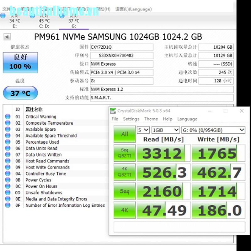 Card Chuyển Đổi Nvme M.2 Ngff Ssd Sang Pci-E Pci Express 3.0 16x X4