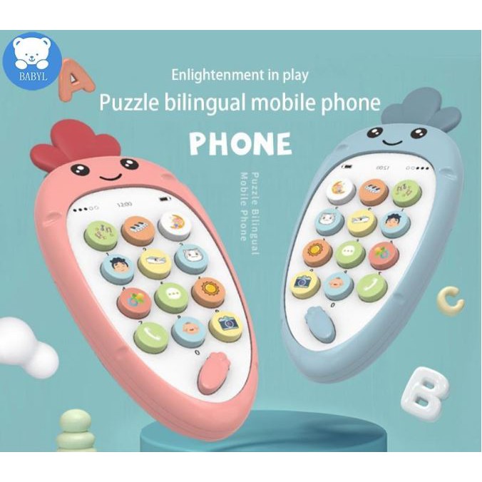 Điện thoại di động đồ chơi đa năng an toàn hỗ trợ giáo dục song ngữ cho trẻ em