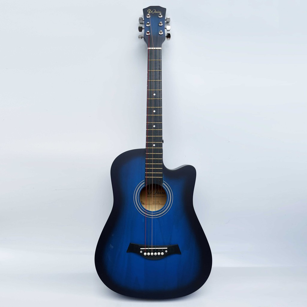 Đàn Guitar Gỗ Acoustic Đen Nhám Dáng Khuyết Woim GU05