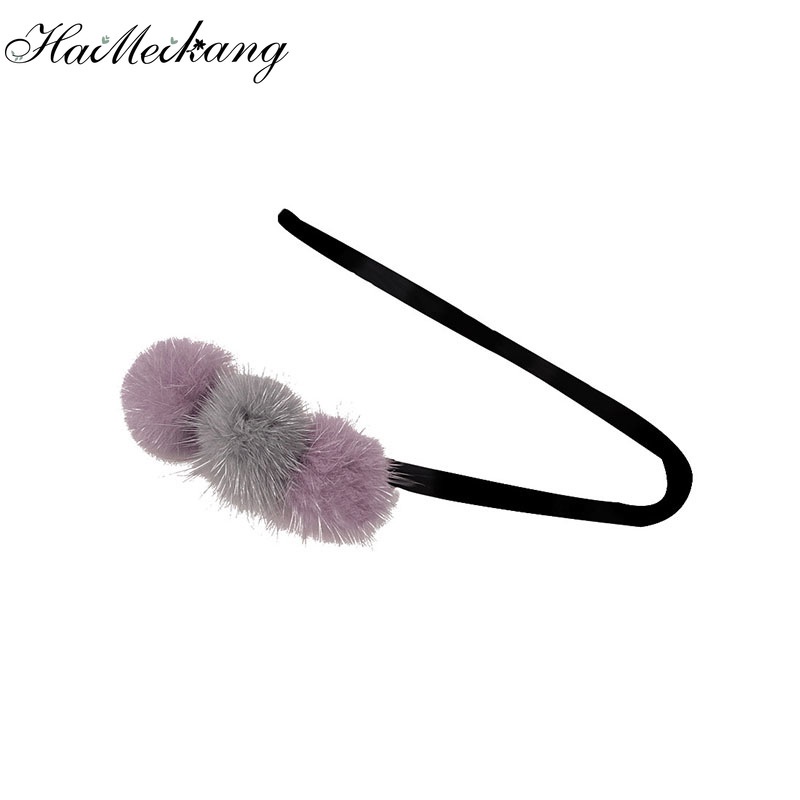 Dây buộc tóc HAIMEIKANG đính lông chồn thời trang thu đông cho nữ