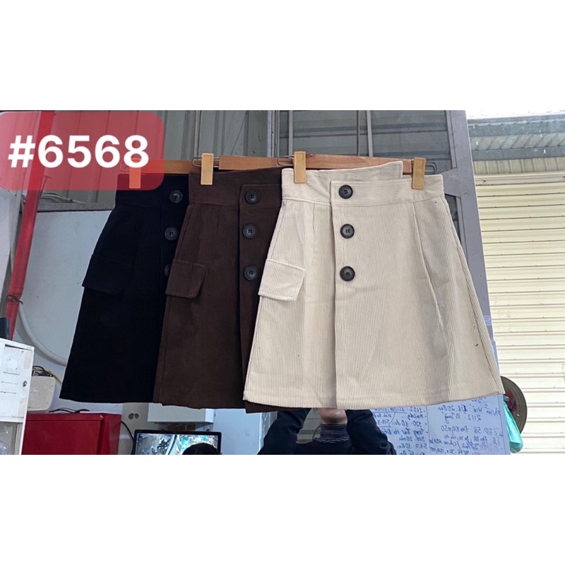 Chân váy ba cúc thô nhung nắp túi | BigBuy360 - bigbuy360.vn