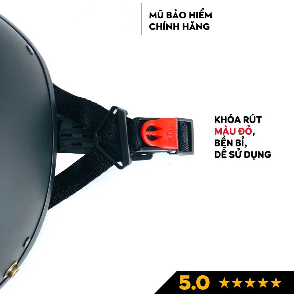 Mũ Bảo Hiểm Nửa Đầu 1/2 Tem Bò Sữa Hàng Cao Cấp - Đẹp Lung Linh