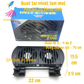 Quạt làm mát tản nhiệt cho hồ cá thủy sinh up aqua cooling 2 fan g-051-02