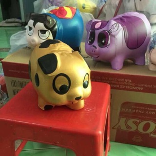 Heo đất chó nhũ vàng size M-L-Xl