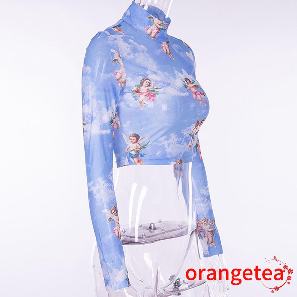 Áo tay dài họa tiết thiên thần gợi cảm cho nữ | BigBuy360 - bigbuy360.vn