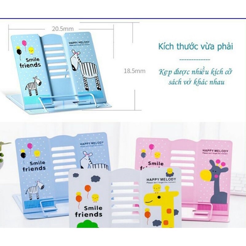 Giá đỡ sách,kẹp vở giấy cho học sinh kim loại chắc chắn chống cận thị và gù lưng