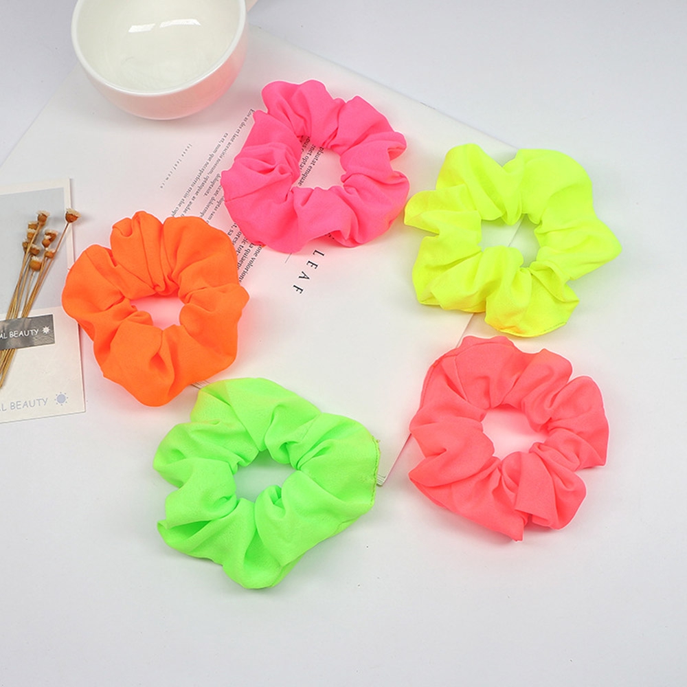 Dây buộc tóc nữ đàn hồi màu neon