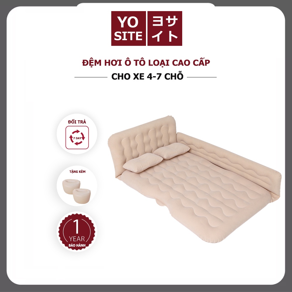 Đệm hơi ô tô cao cấp cho xe hơi 4-7 chỗ nệm tựa lưng chắn trẻ em
