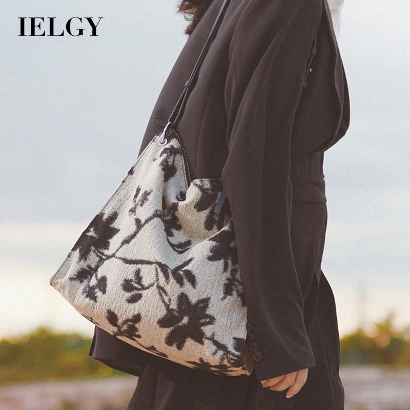 Túi xách tote IELGY thêu dệt thiết kế cổ điển cho nữ