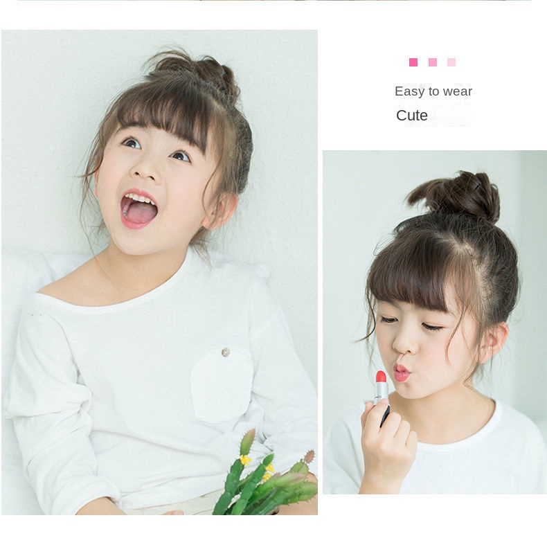 Búi Tóc Giả Xoăn Bằng Cao Su Tự Nhiên Dành Cho Trẻ Em