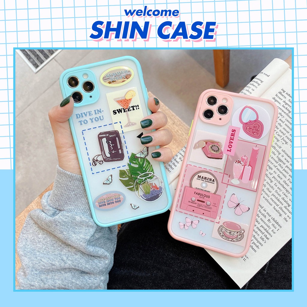 Ốp lưng iphone Sweet Lover nhám viền nổi cong 6/6plus/6s/6splus/7/7plus/8/8plus/x/xr/xs/11/12/13/pro/max/plus/promax