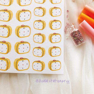 Bullet journal sticker - Đồng hồ vàng