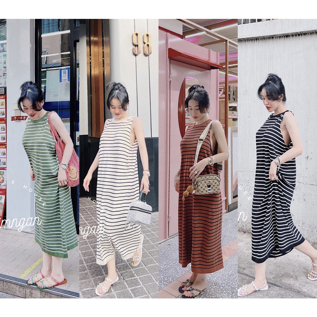 Đầm suông sọc nhỏ TL