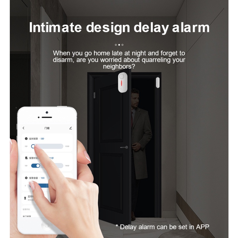 Cảm Biến Cửa/Cửa Sổ Tuya Wifi Thiết Bị Phát Hiện Mở/Mở Cửa Báo Động Nhà Wifi Tương Thích Với Alexa Google Home Tuya App Future
