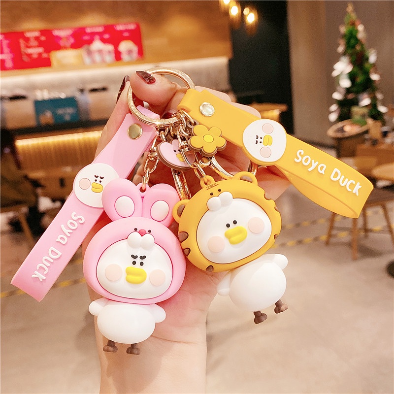 Bộ Móc Khóa Gà Béo Siêu Dễ Thương, Đáng Yêu + Kèm Bộ Chuông, Dây Cao Cấp