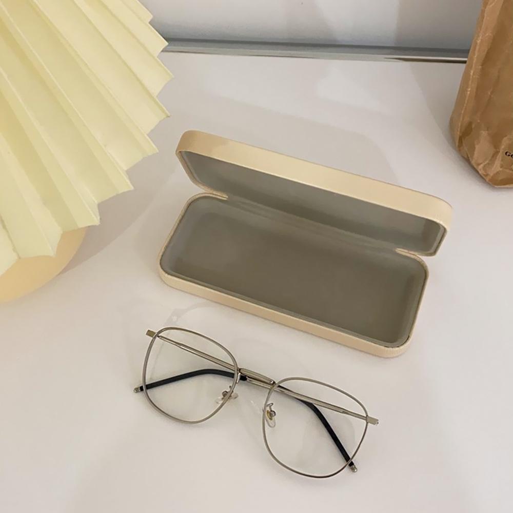 Hộp Thiếc Đựng Mắt Kính Dạng Nén Chống Rơi Màu Trơn Đơn Giản