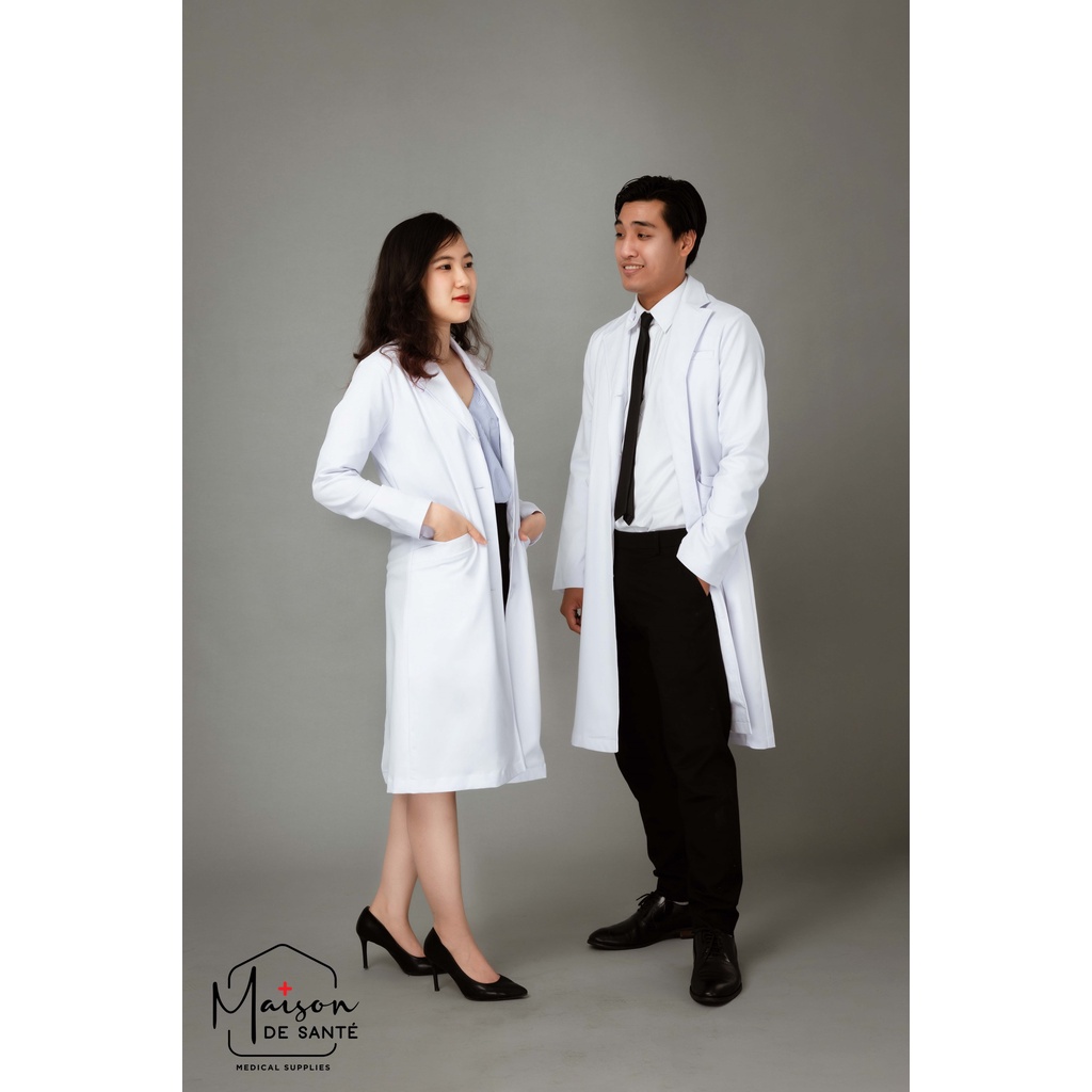 Áo Blouse Nam Thời Trang Tay Dài Cao Cấp - Đồng Phục Bác Sĩ, Dược Sĩ - WILLIAM Maison de Santé