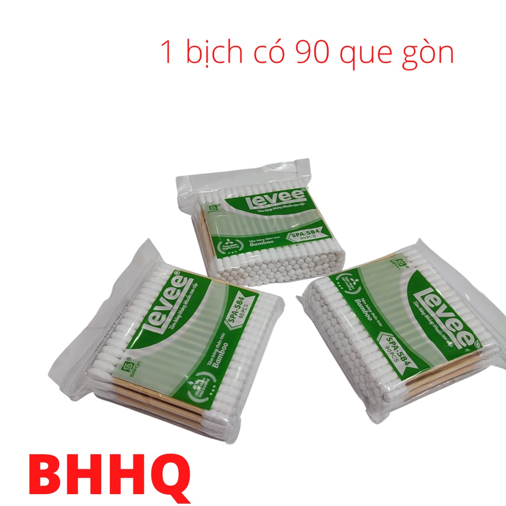 Combo 3 gói tăm bông thân gỗ Aten (Levee).