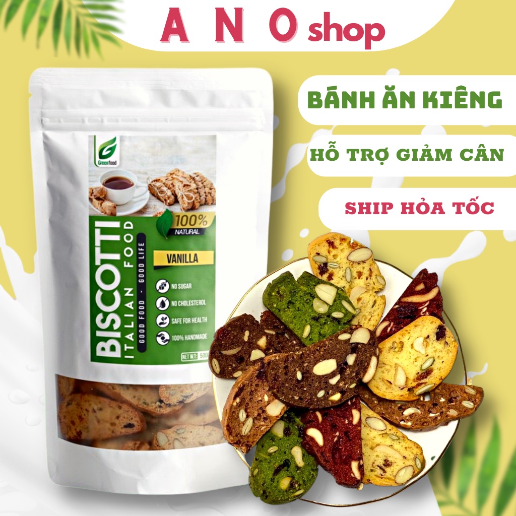 Bánh BISCOTTI Hỗ Trợ Giảm Cân ANO - Bánh Ăn Kiêng Giảm Cân Không Đường