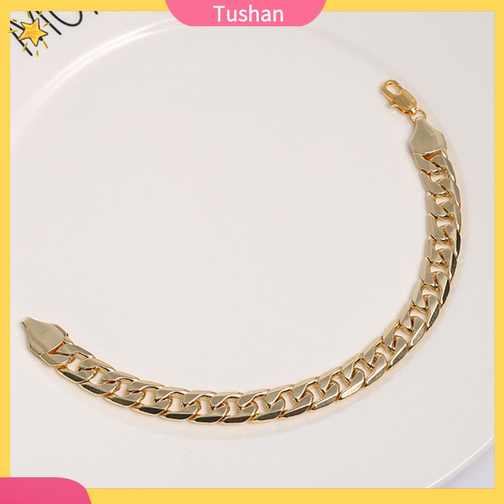 Lắc tay hợp kim mạ kiểu mắt xích phong cách Hip Hop cá tính cho nam đi club