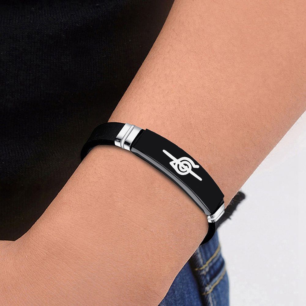 ✨Cổ Phiếu Sẵn Sàng ✨Vòng Đeo Tay Anime Naruto Chống Nước Bằng Thép Không Gỉ Thời Trang