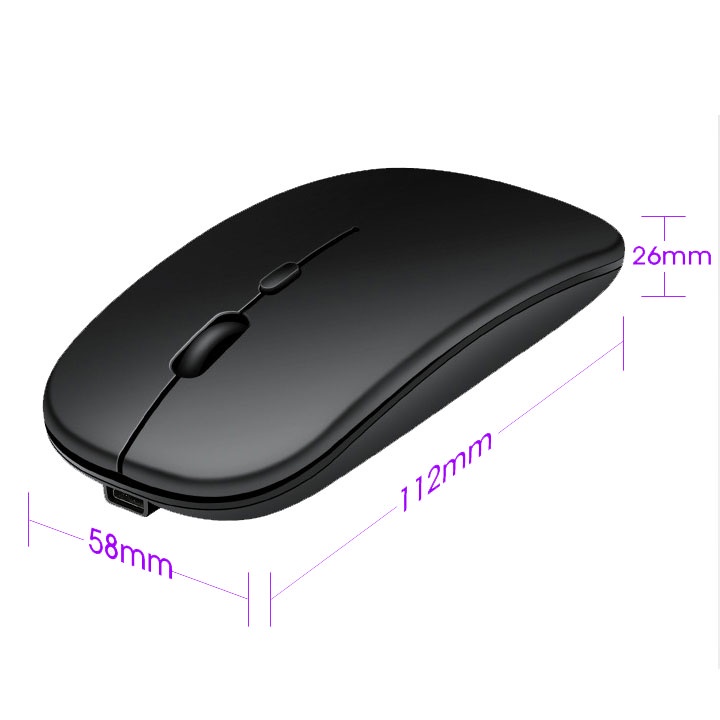 Chuột không dây HXSJ M01 sạc pin chống ồn thiết kế ôm tay thoải mái tương thích laptop tablet pc - Hàng Chính Hãng