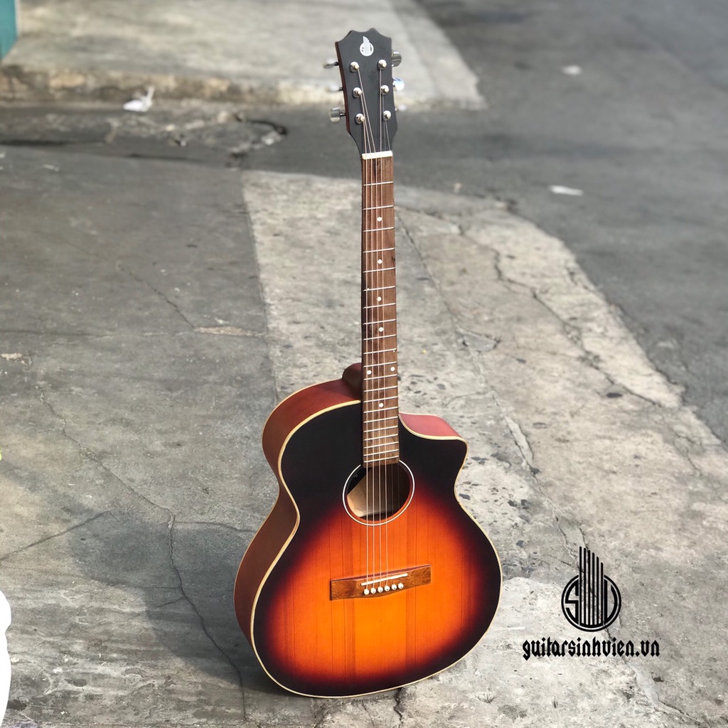 Đàn guitar acoustic tập chơi SV-A1 có ty chỉnh cần - Mặt gỗ thông nguyên tấm - Tặng 7 phụ kiện - Bảo hành 1 năm