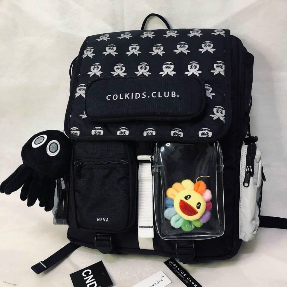 Balo COL.KIDS BACKPACK SS5 ⚡️𝗙𝗥𝗘𝗘𝗦𝗛𝗜𝗣⚡️ Unisex IN HÌNH  BẠCH TUỘC Ba Lô Laptop thời trang nam nữ phong cách dễ thương