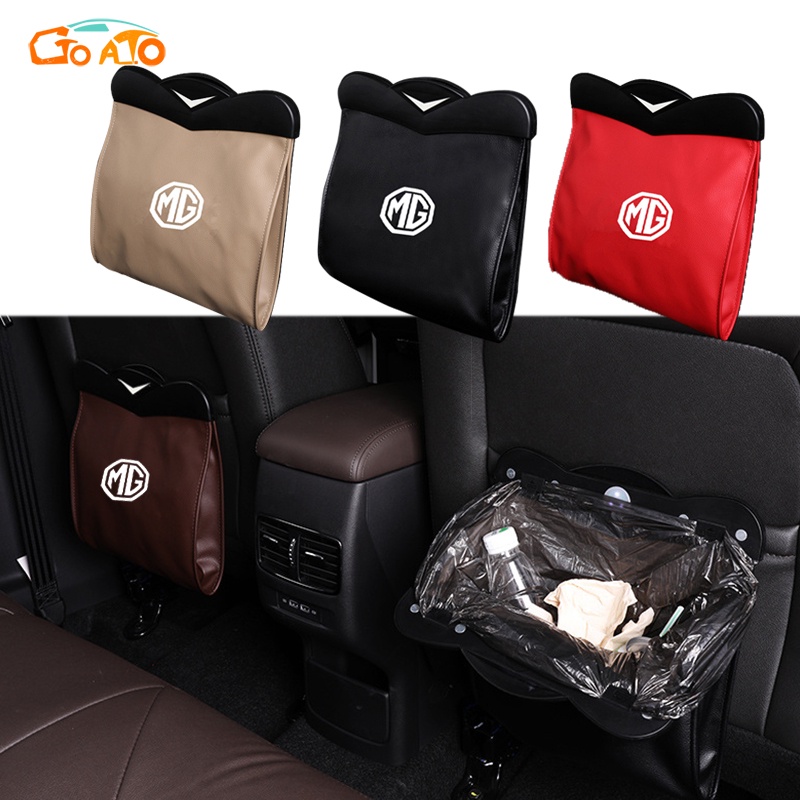 GTIOATO Thùng Rác Ô Tô Thùng Đựng Rác Ô Tô TúI Treo Sau Ghế Ô Tô Da TúI Loc RáC Thùng Rác Treo Sau Ghế Xe Hơi Trang Trí NộI ThấT Ô Tô Cho MG MG5 EP ZS 5 HS