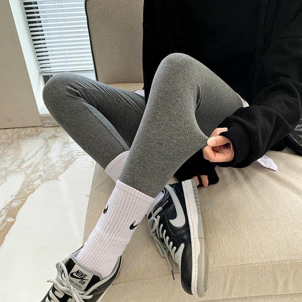 Quần legging nữ dầy dặn co giãn 4 chiều gen bụng tôn dáng_ Quần nỉ nữ siêu ấm QL56