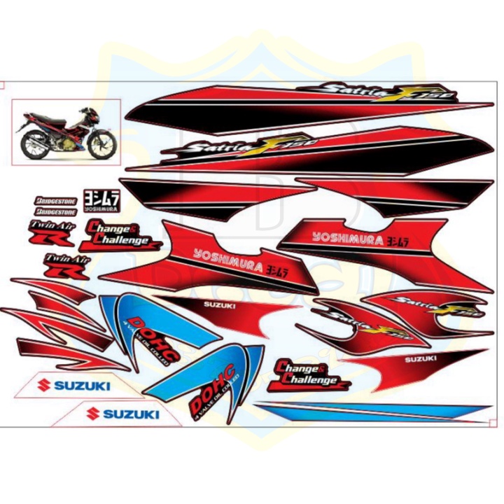 ( Quí khách vui lòng mang ra tiệm cho thợ dán ) Tem satria xăng cơ đời đầu