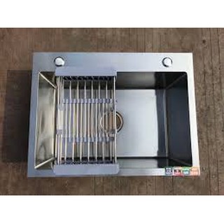 Chậu Rửa Bát 1 Hố 🍅CAM KẾT CHÍNH HÃNG 🍅 Chậu Rửa Chén Inox 1 Hộ Lubeck Đúc Liền Khối Inox