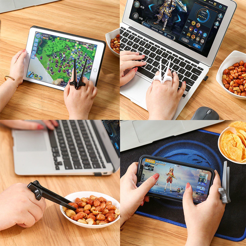 Magic Phụ Kiện Kẹp Ngón Tay Chống Bẩn Cho Điện Thoại Chơi Game Lười Biếng Sáng Tạo Nhiều Màu Sắc