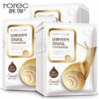 [Hàng cao cấp] Mặt Nạ tinh chất Ốc Sên -Dưỡng trắng, căng bóng da Snail Rorec
