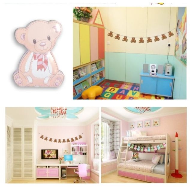 Dây trang trí thỏ, gấu xinh xắn