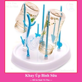 Giá úp bình sữa, núm ty - khay úp bình sữa không nắp cho bé sơ sinh