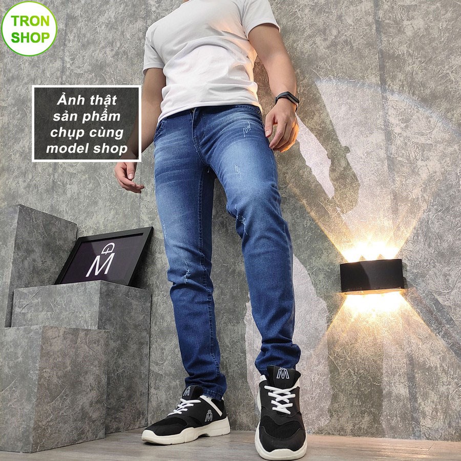 Quần jean nam co giãn vải jean dày chất lượng TS795 Tronshop
