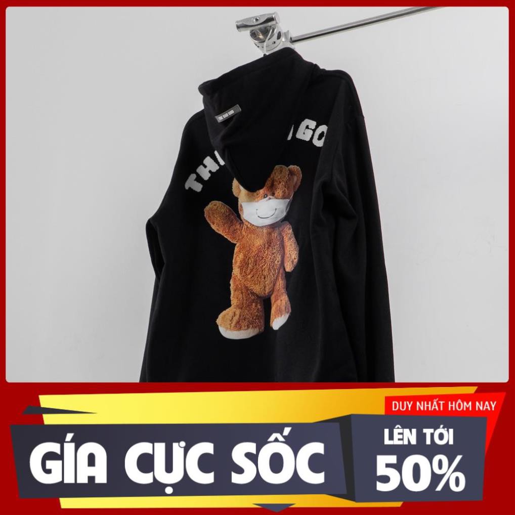 XẢ Áo hoodie The Bad God Teddy Mask