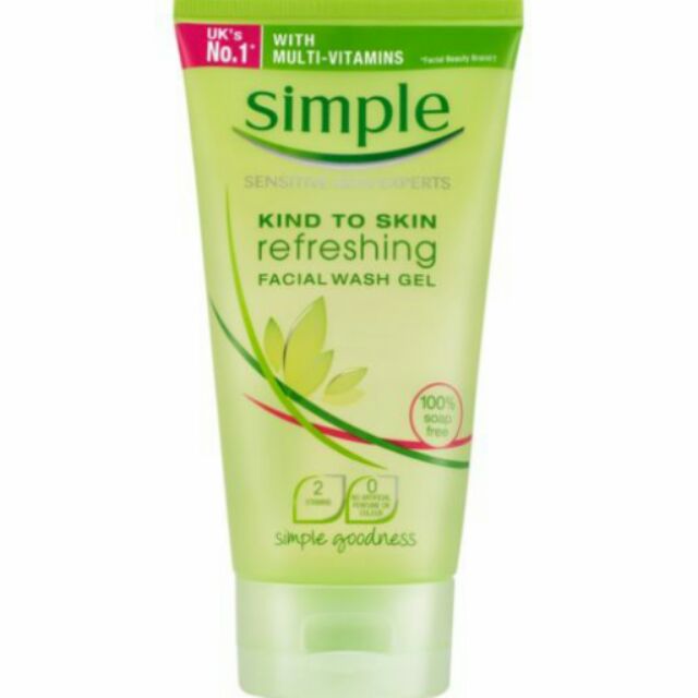 Sửa rửa mặt simple dạng gel cho mọi loại da