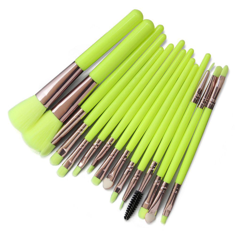 CACTU Bộ 15 Cọ Trang Điểm Lông Mềm