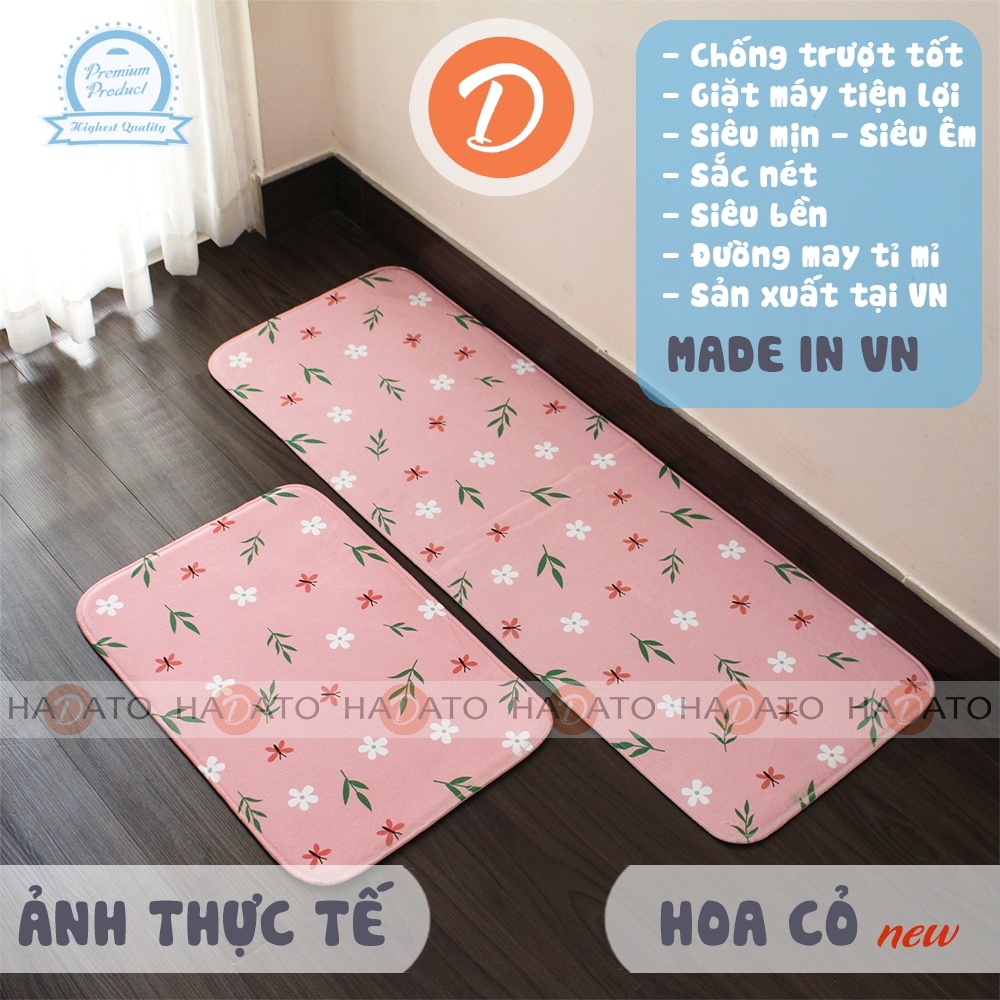 [CAO CẤP] THẢM phòng ngủ THẢM bếp lau chân hoa văn HOẠT HÌNH trẻ trung dễ thương HADATO - TB 7