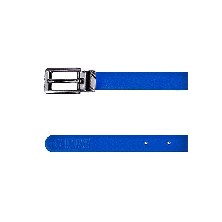 Thắt lưng nữ da bò Huy Hoàng 2P màu xanh dương HP5118
